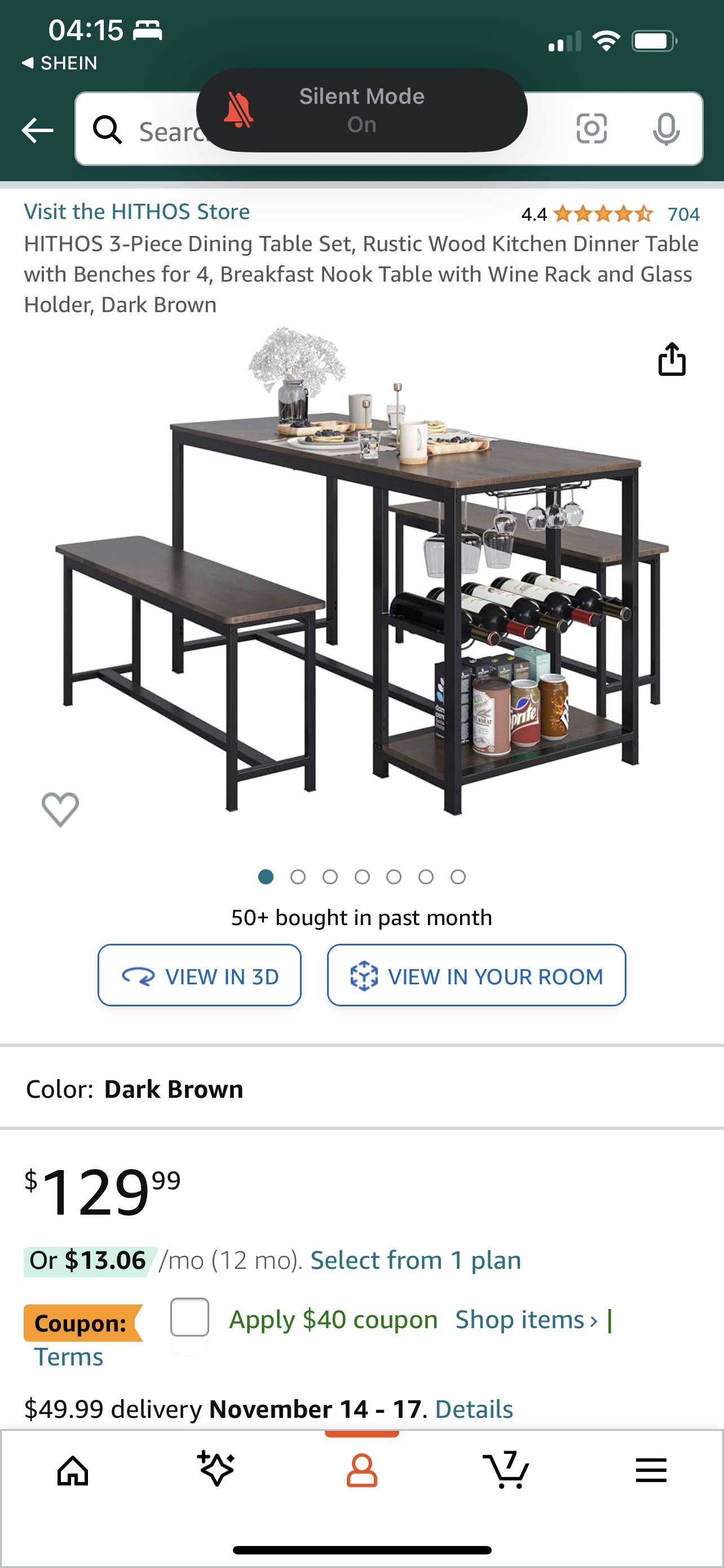 Table with storage and seats