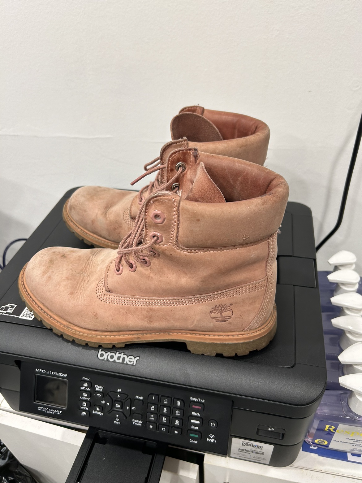 Timberland pink sz 10 - $40 image indicator(2)