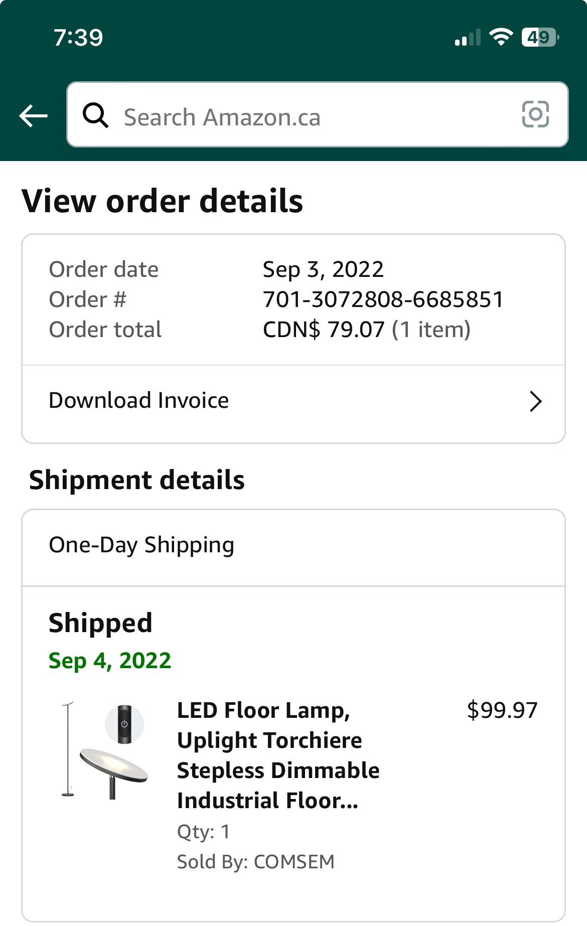 Brand New LED floor lamp❄️