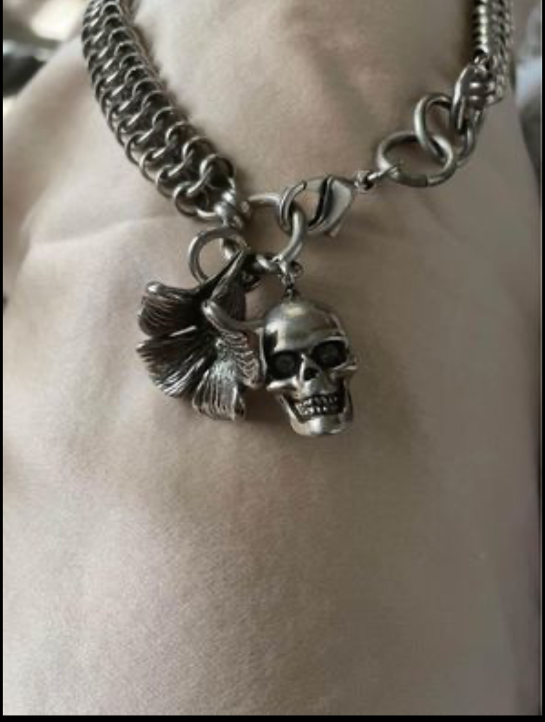 Alexander McQueen Edgy Skull Choker Necklace