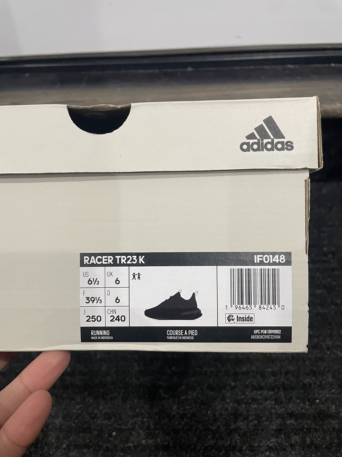 Adidas Racer Black Running shoes US6.5 image indicator(7)