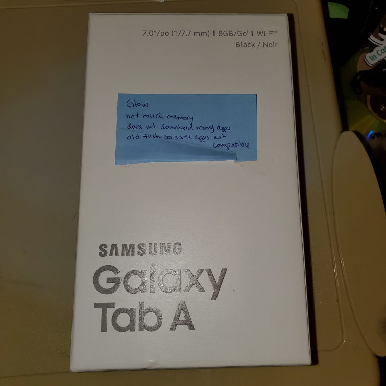 GIVEN - Samsung galaxy tab a #freecycle