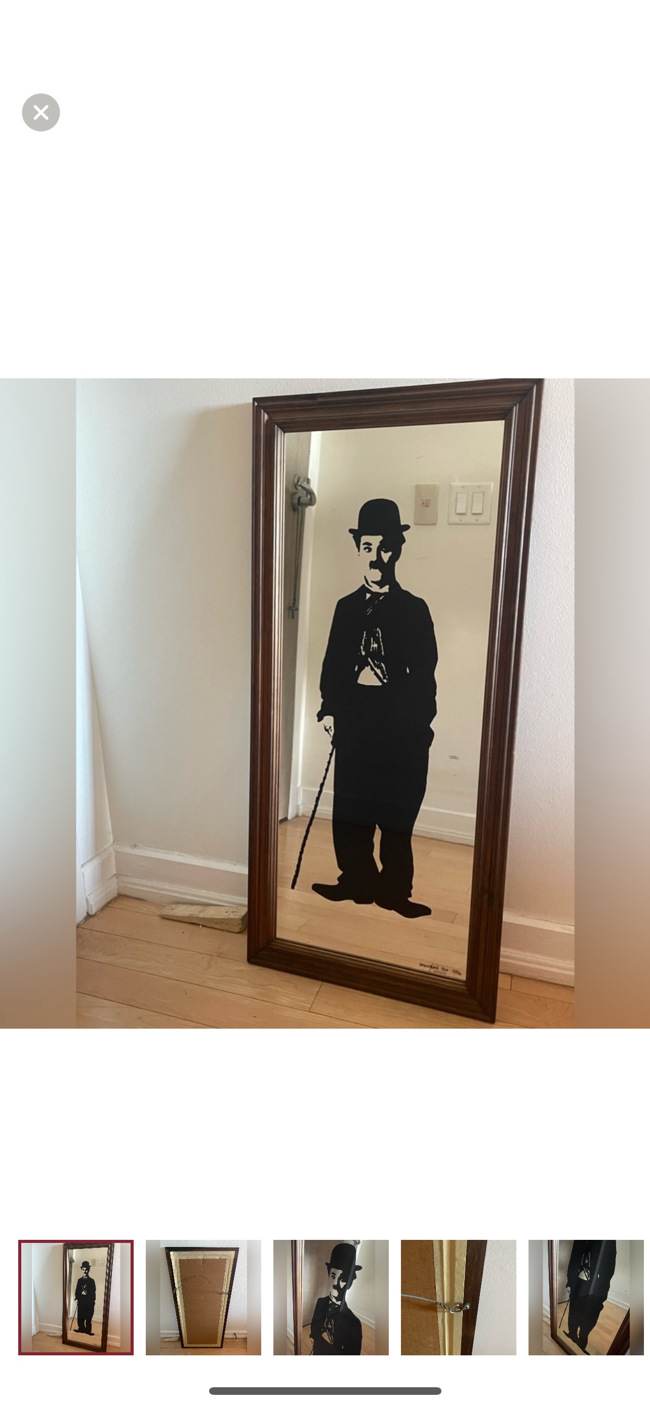 Vintage Charlie Chaplin mirror