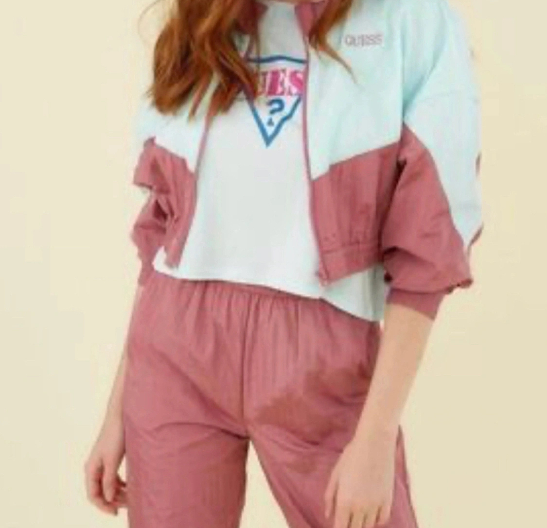 ALL 3 Guess - Windbreaker Nylon Joggers Crop Tee thumbnail