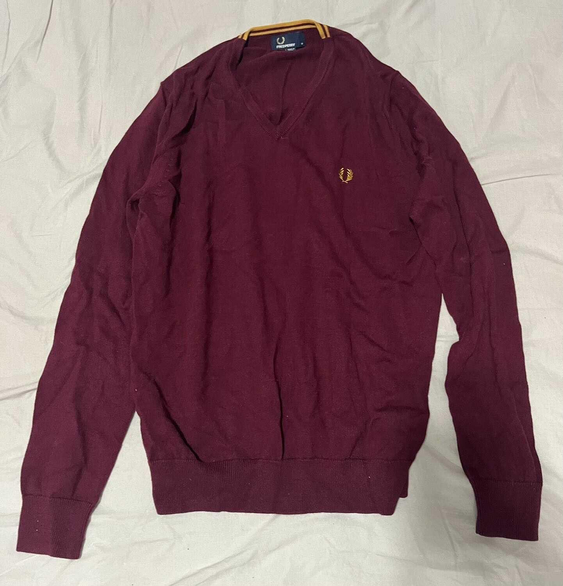 Men's Fred Perry Classic V-Neck Knitwear / Sweater - photo 4