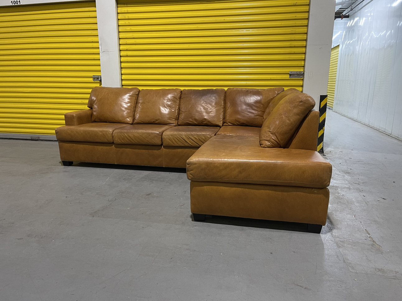 FREE DELIVERY | Beautiful Real Leather Sectional - photo 2