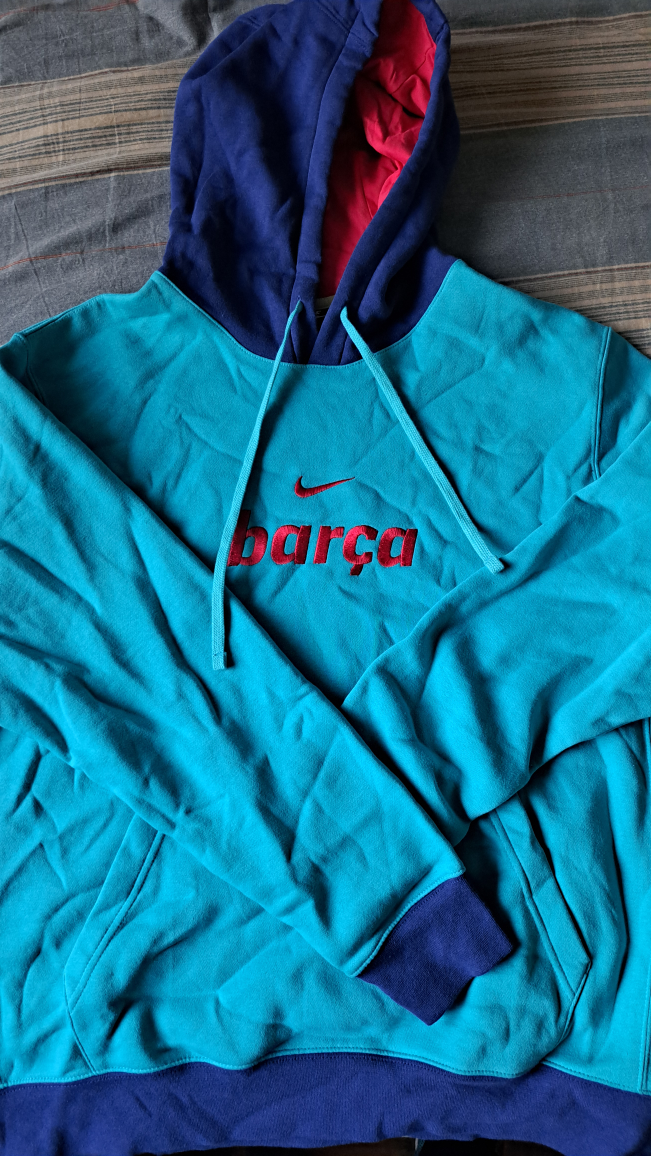 FC Barcelona Men's 3 Tone Fleece Hoddie (L) Never Worn
