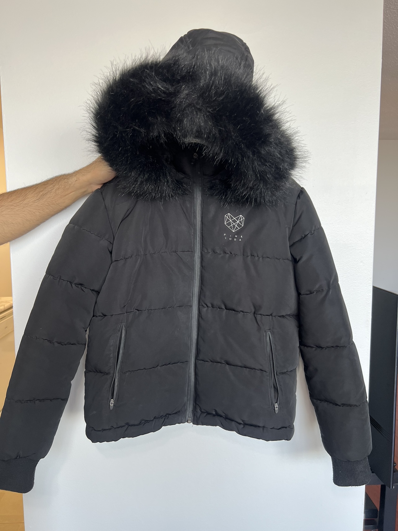 Pink Soda puffer jacket