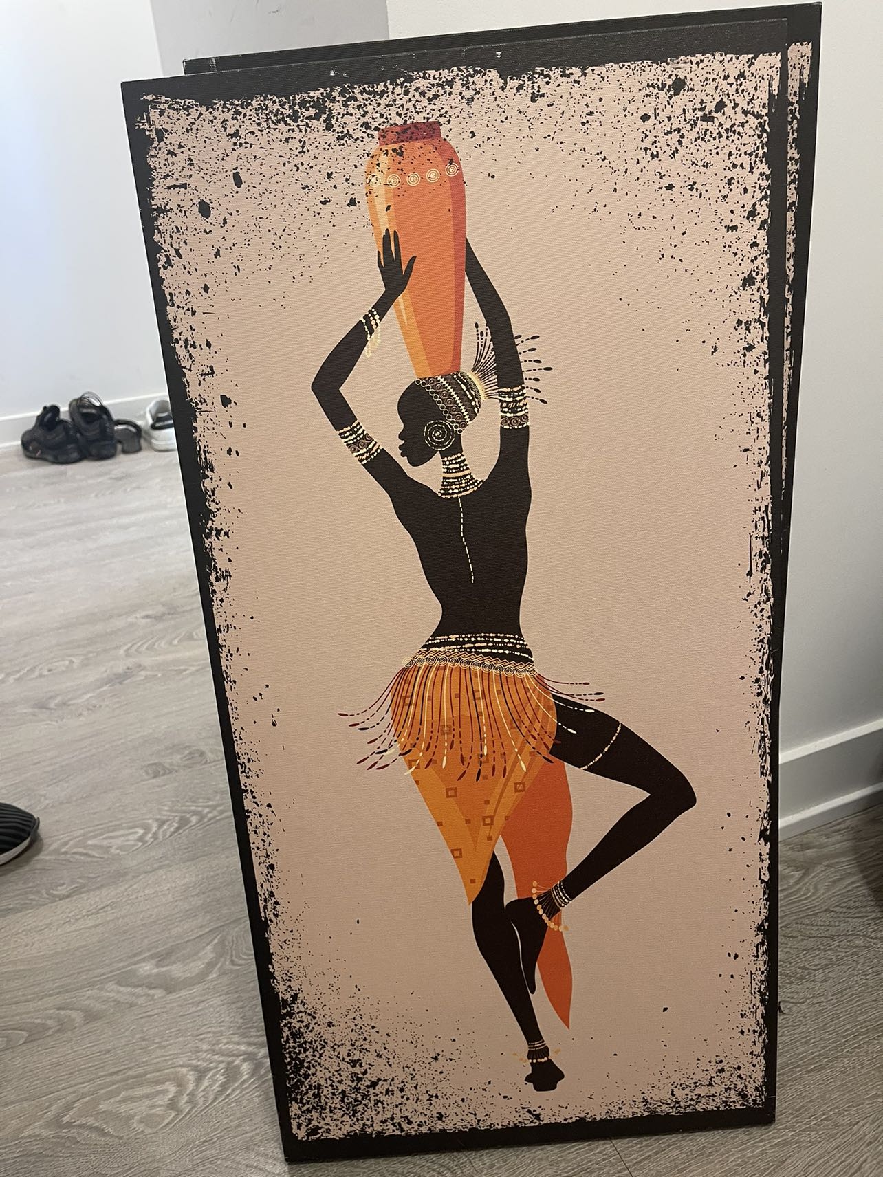 Set of 3 Ethnic Dancing African Women Artwork - photo 2