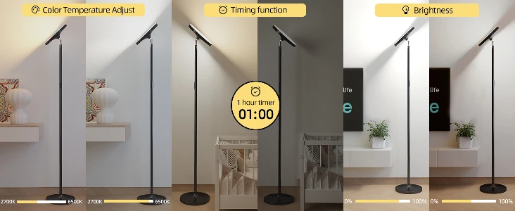 NEW Double-Sided LED Floor Lamp with Remote image indicator(8)
