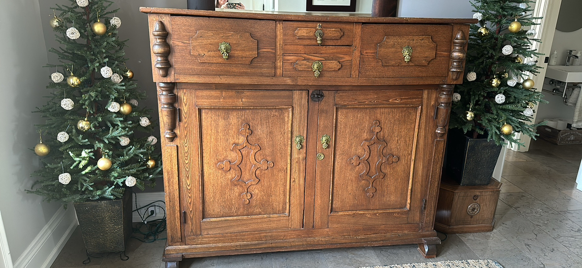 Early 1800’s Antique Oak Sideboard