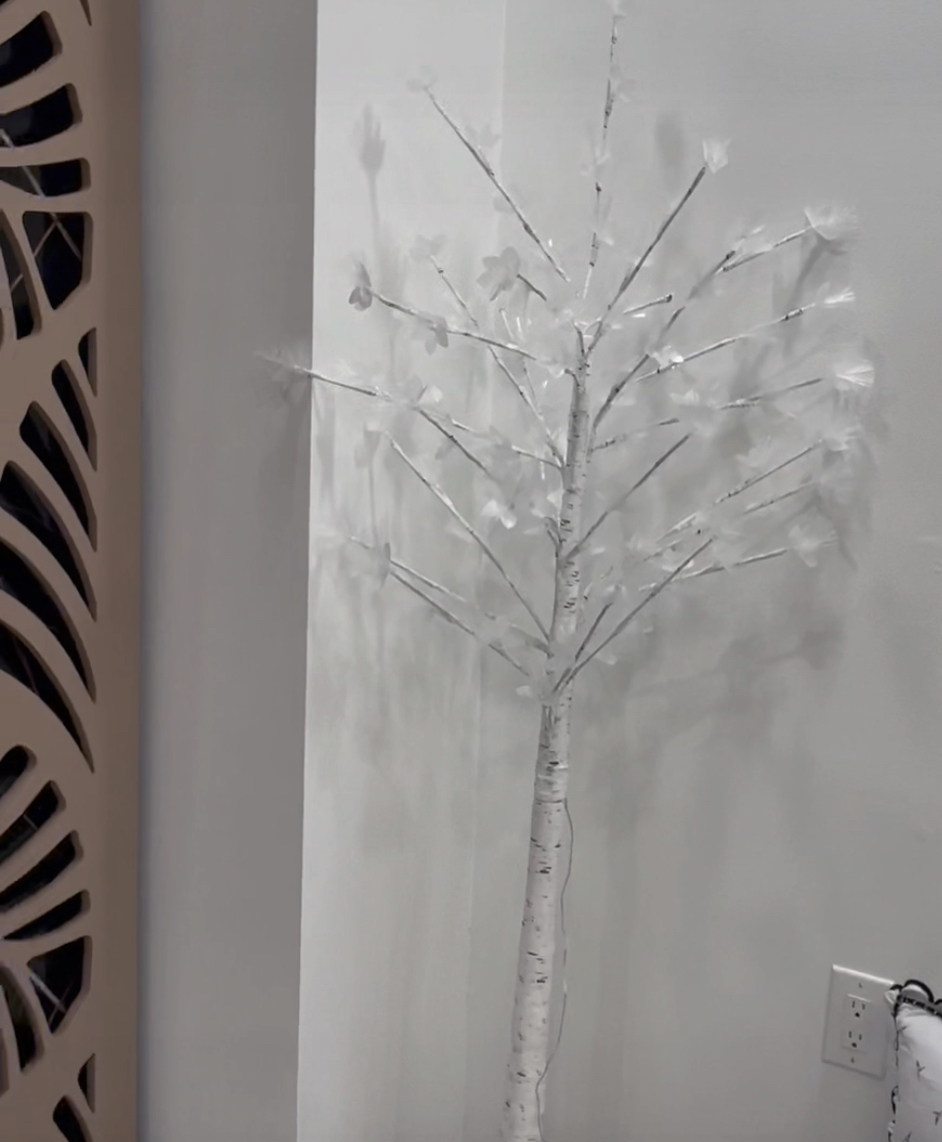 White artificial led flower tree 5 feet long image indicator(9)