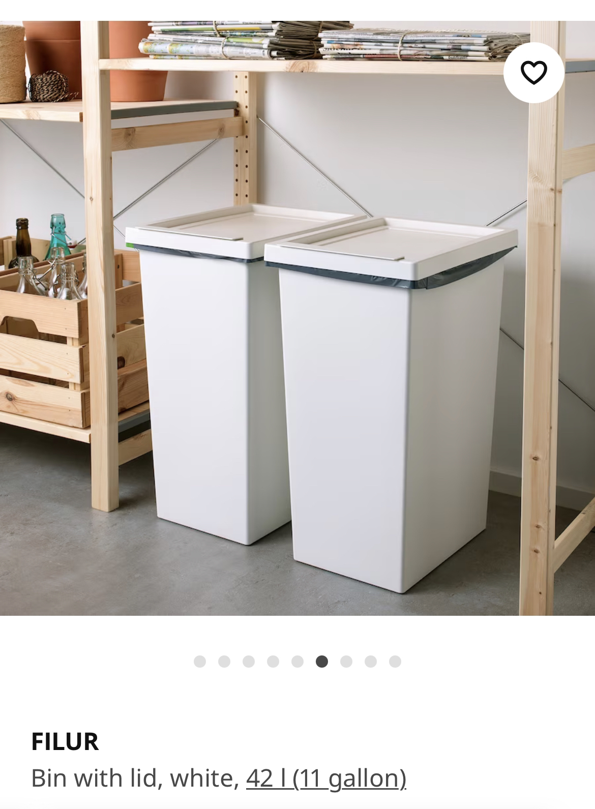 ❄️2 Ikea filur trash bin 11gallon - photo 5