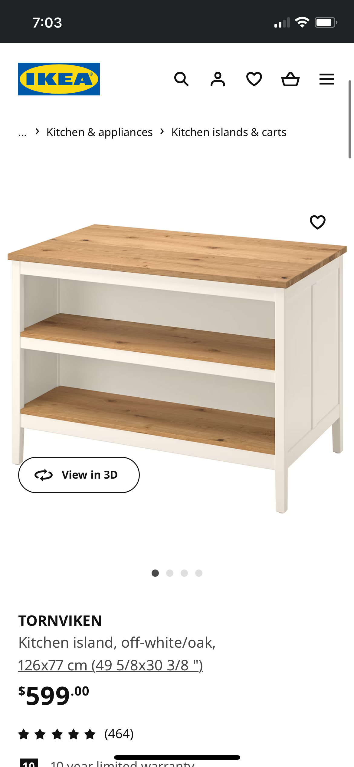 Ikea Kitchen Island w/ 2 chairs image indicator(5)