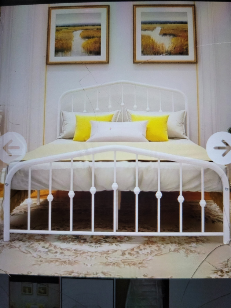 new, metal double bed frame
