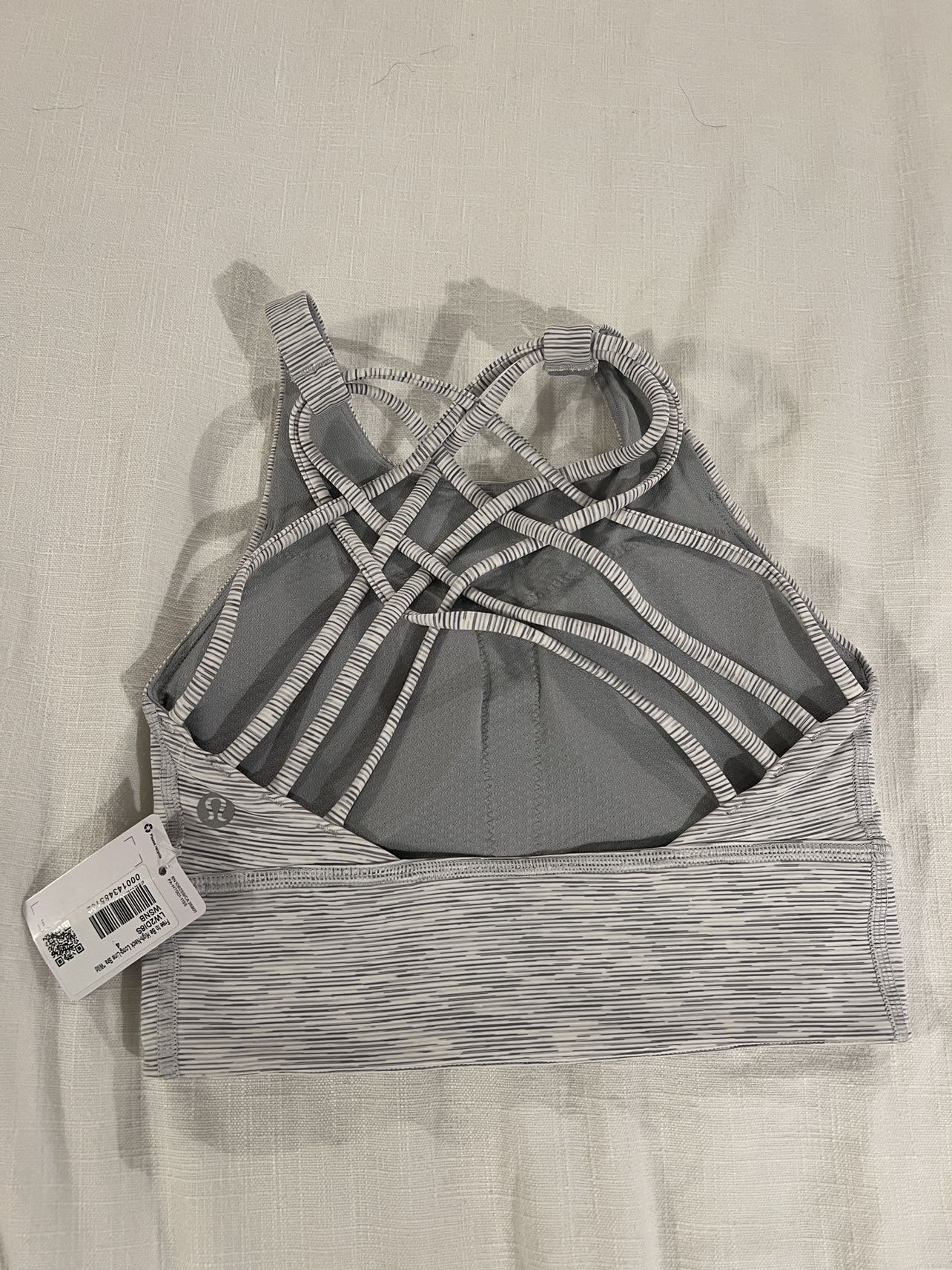 NWT Lululemon high neck sports bra grey