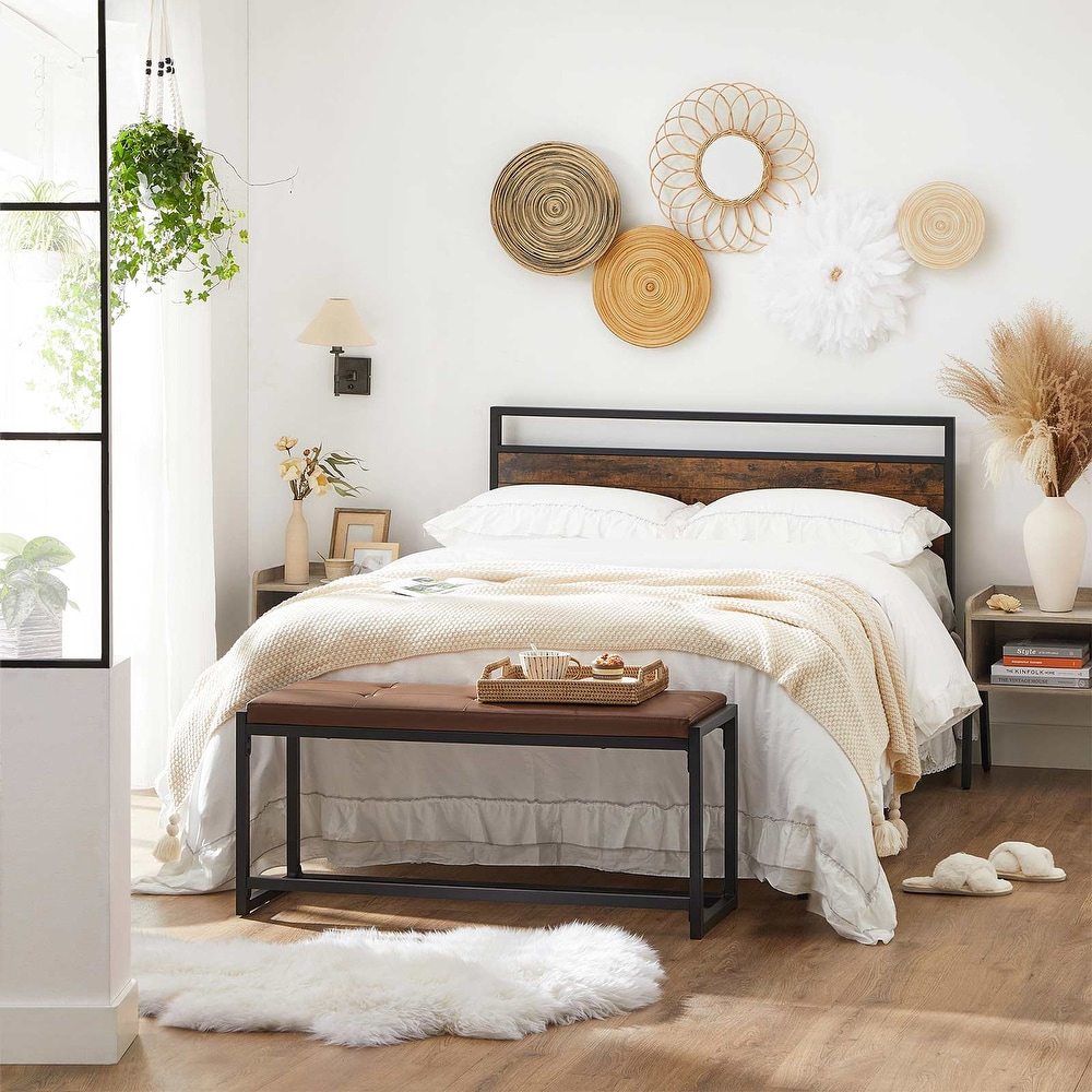 Metal bed frame with mattress - photo 3