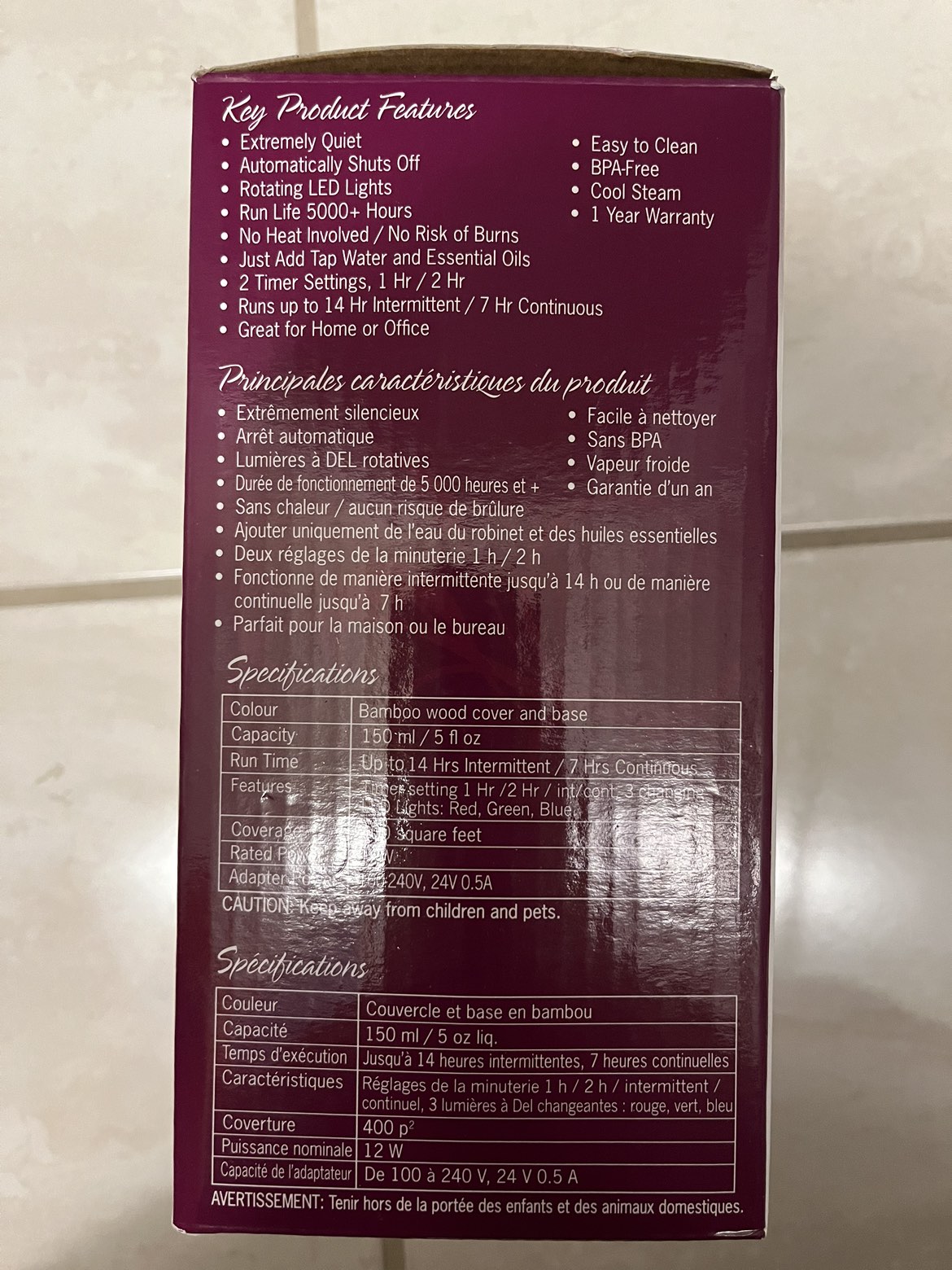 Brand New Bamboo Essential Oil Diffuser - photo 4