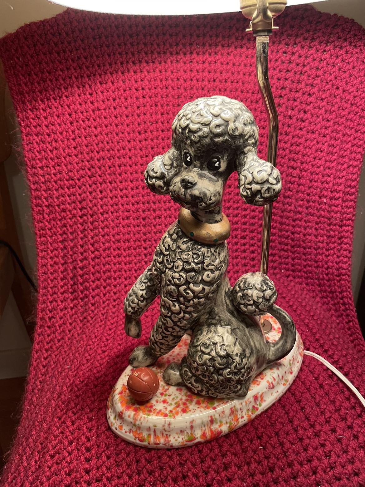 Vintage 1950-60 Poodle lamp - photo 4
