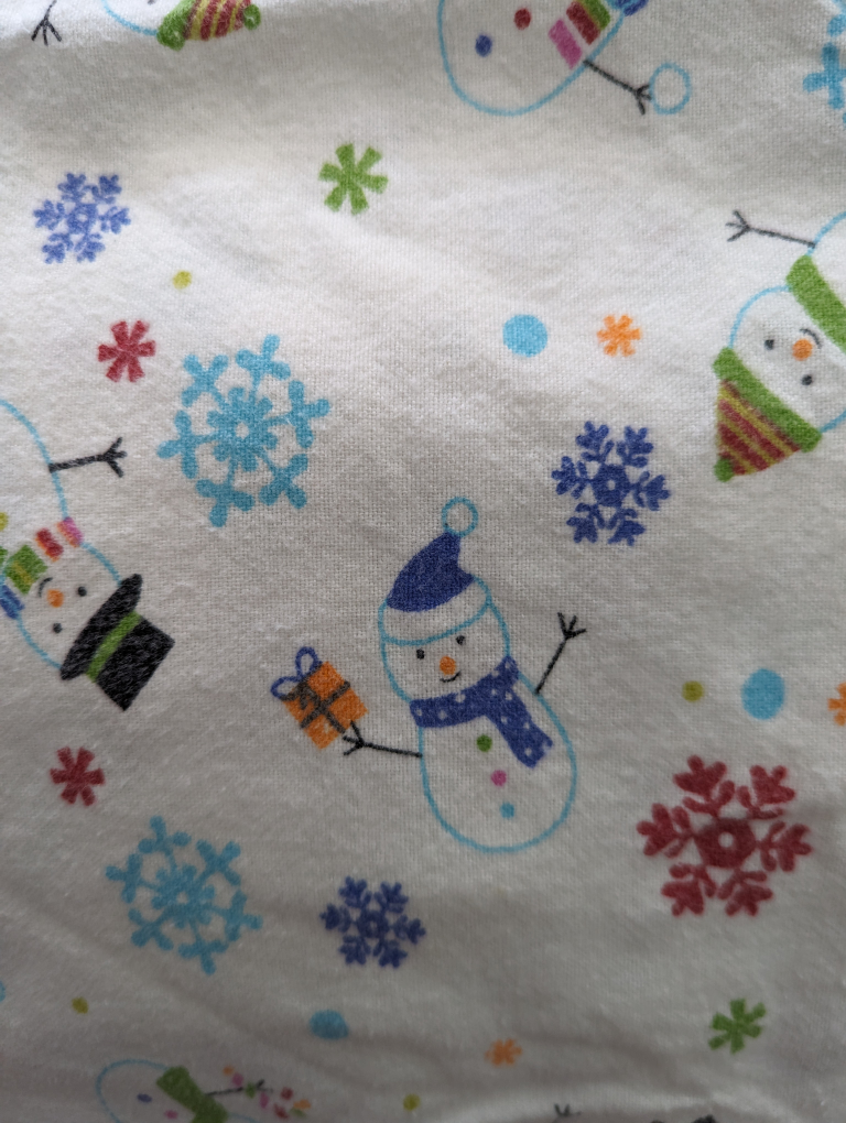 snowman fitted twin flannel sheet🏒