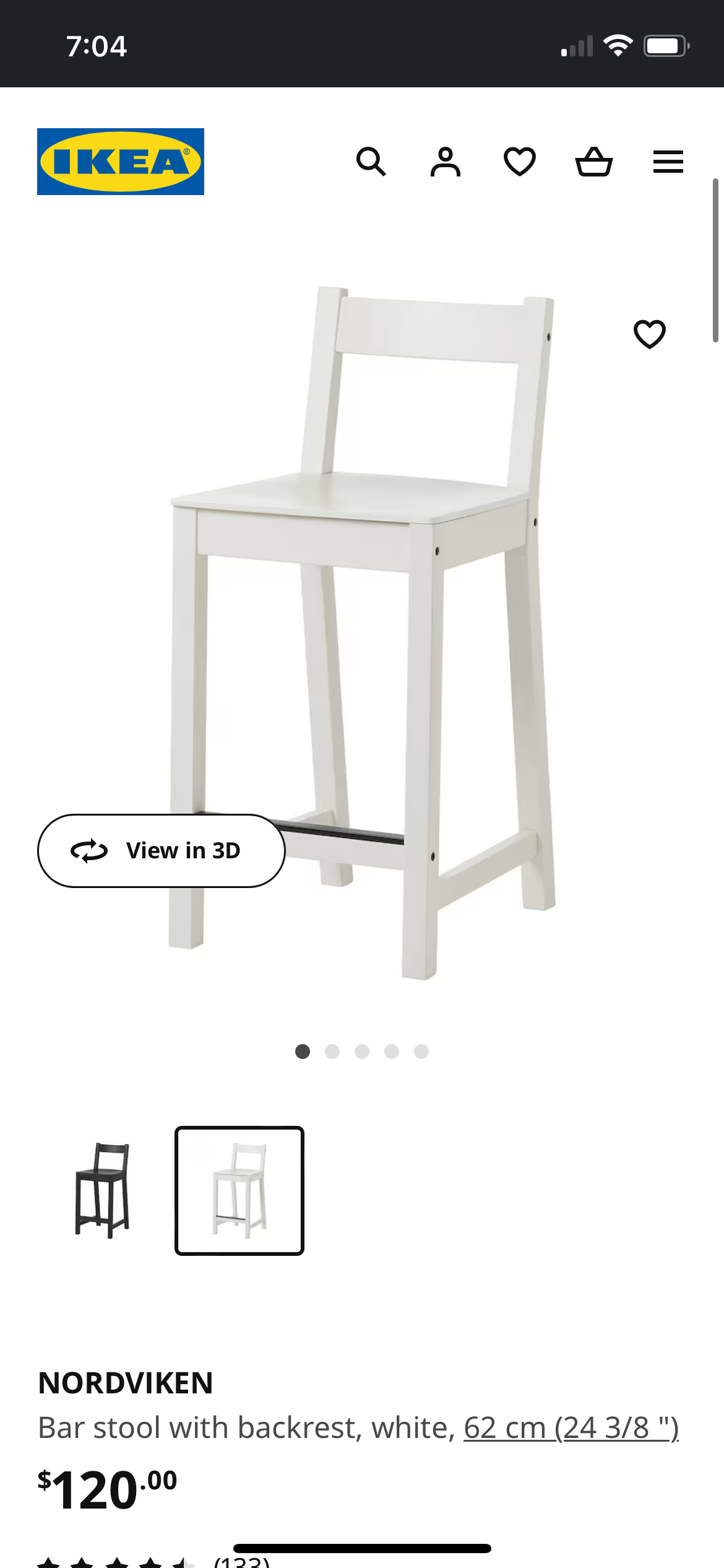 Ikea Kitchen Island w/ 2 chairs image indicator(8)