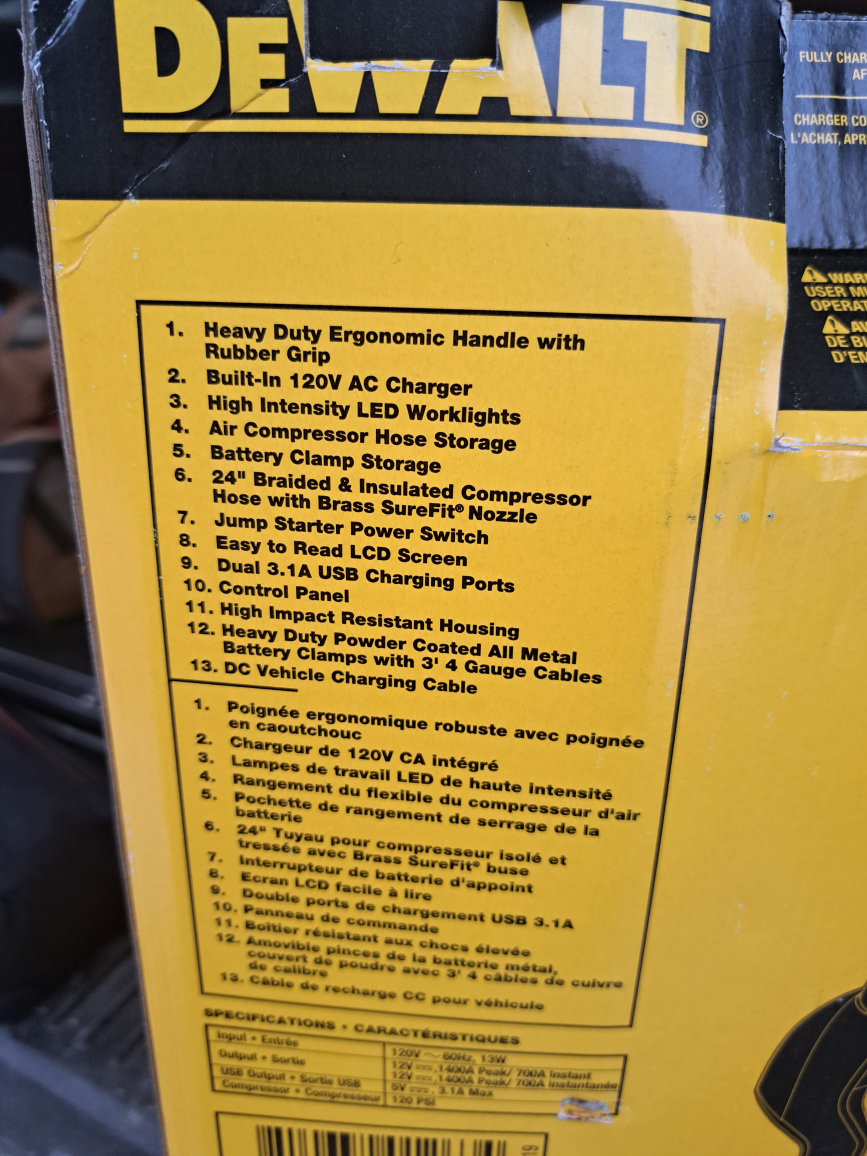 DEWALT POWER SUPPLY/CAR BOOSTER image indicator(3)