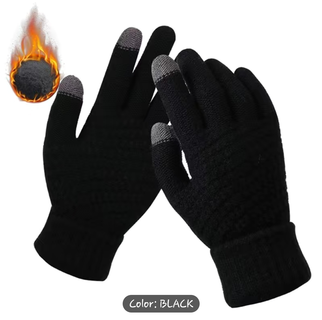 Touch Screen Warm Unisex Winter Gloves Black - photo 4