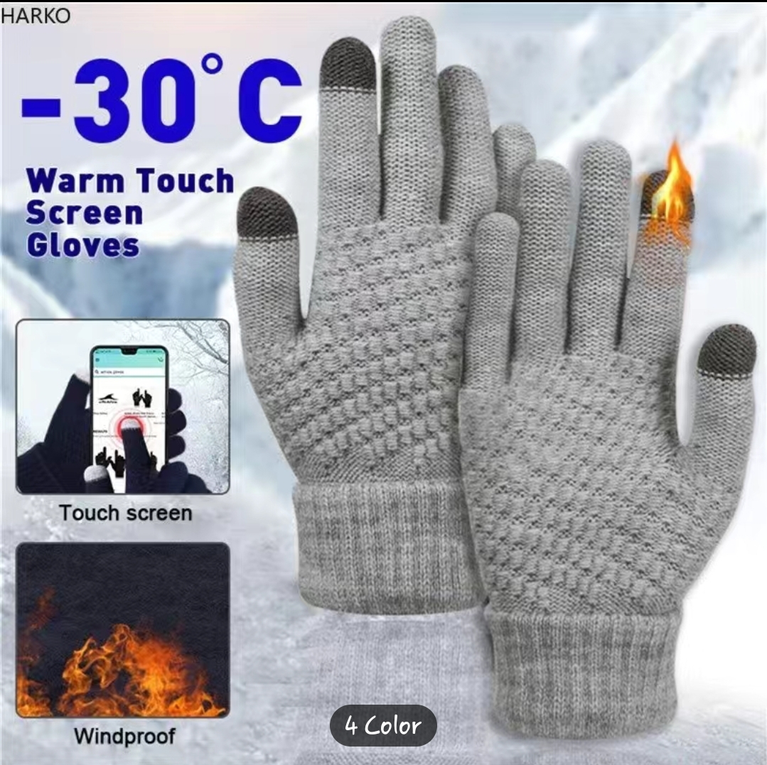 Touch Screen Warm Unisex Winter Gloves Black - photo 5