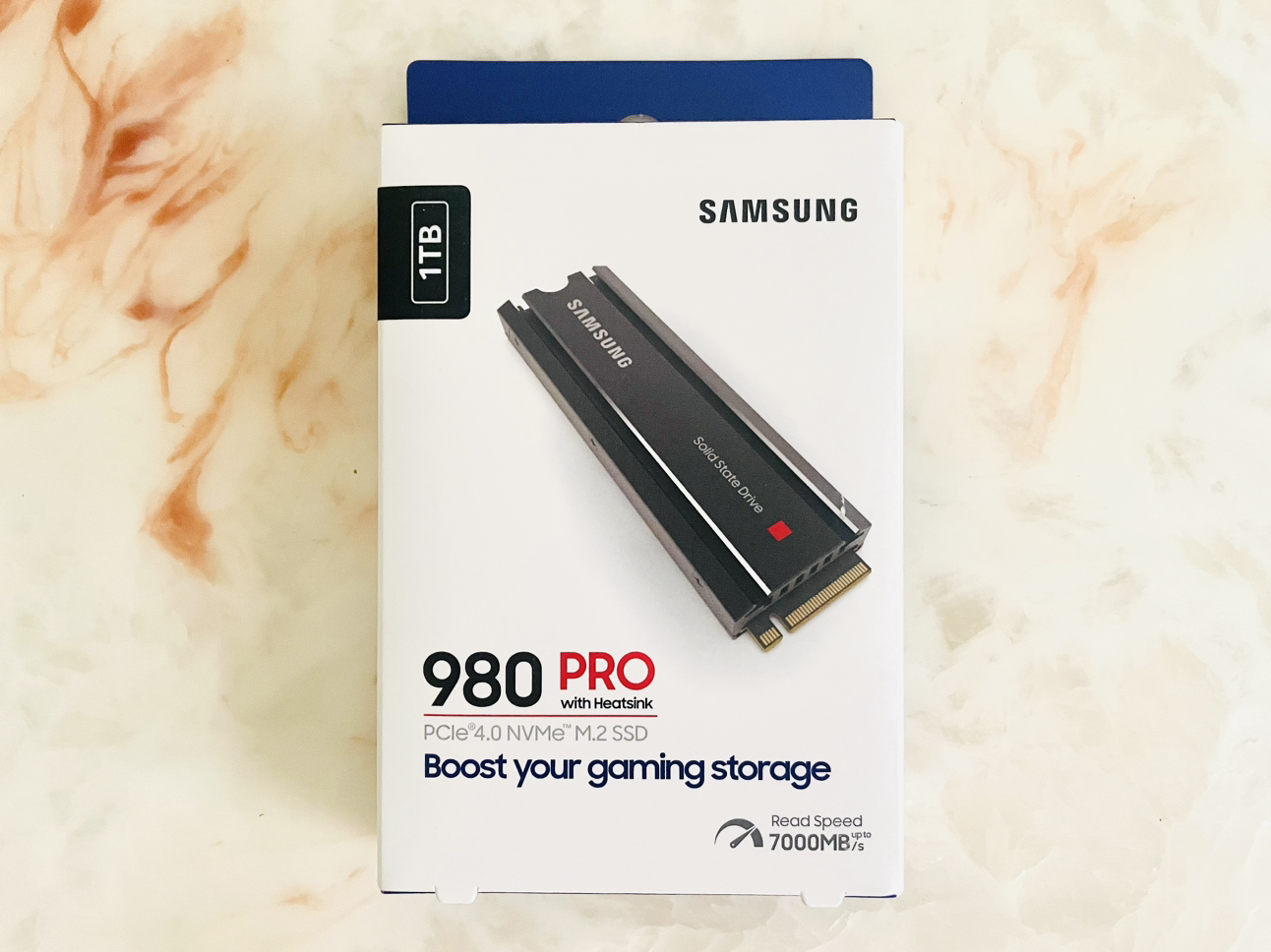 New, sealed. 1TB Samsung 980 Pro PCle 4.0 NVMe M.2 SSD with HS