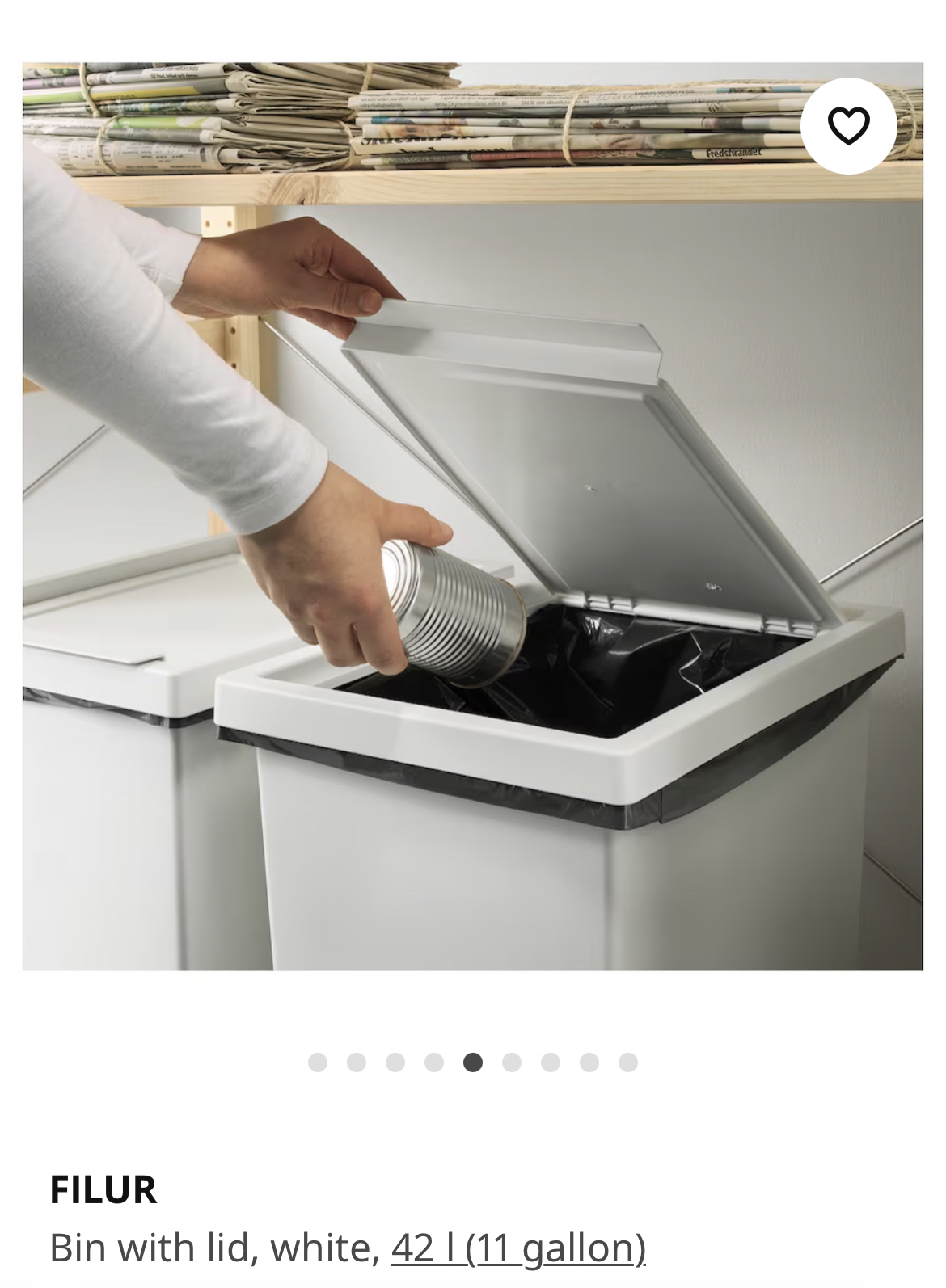 ❄️2 Ikea filur trash bin 11gallon - photo 4