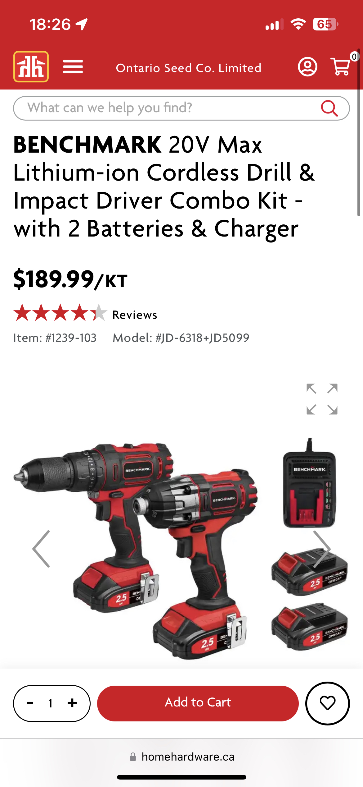 30% off Benchmark Drill/Driver/Impact Driver Combo Kit - photo 5