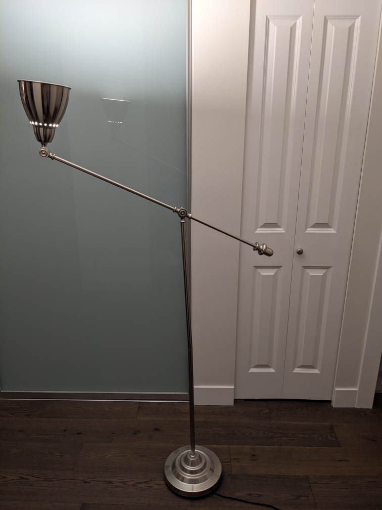Ikea BAROMETER Floor/reading lamp, Nickel thumbnail