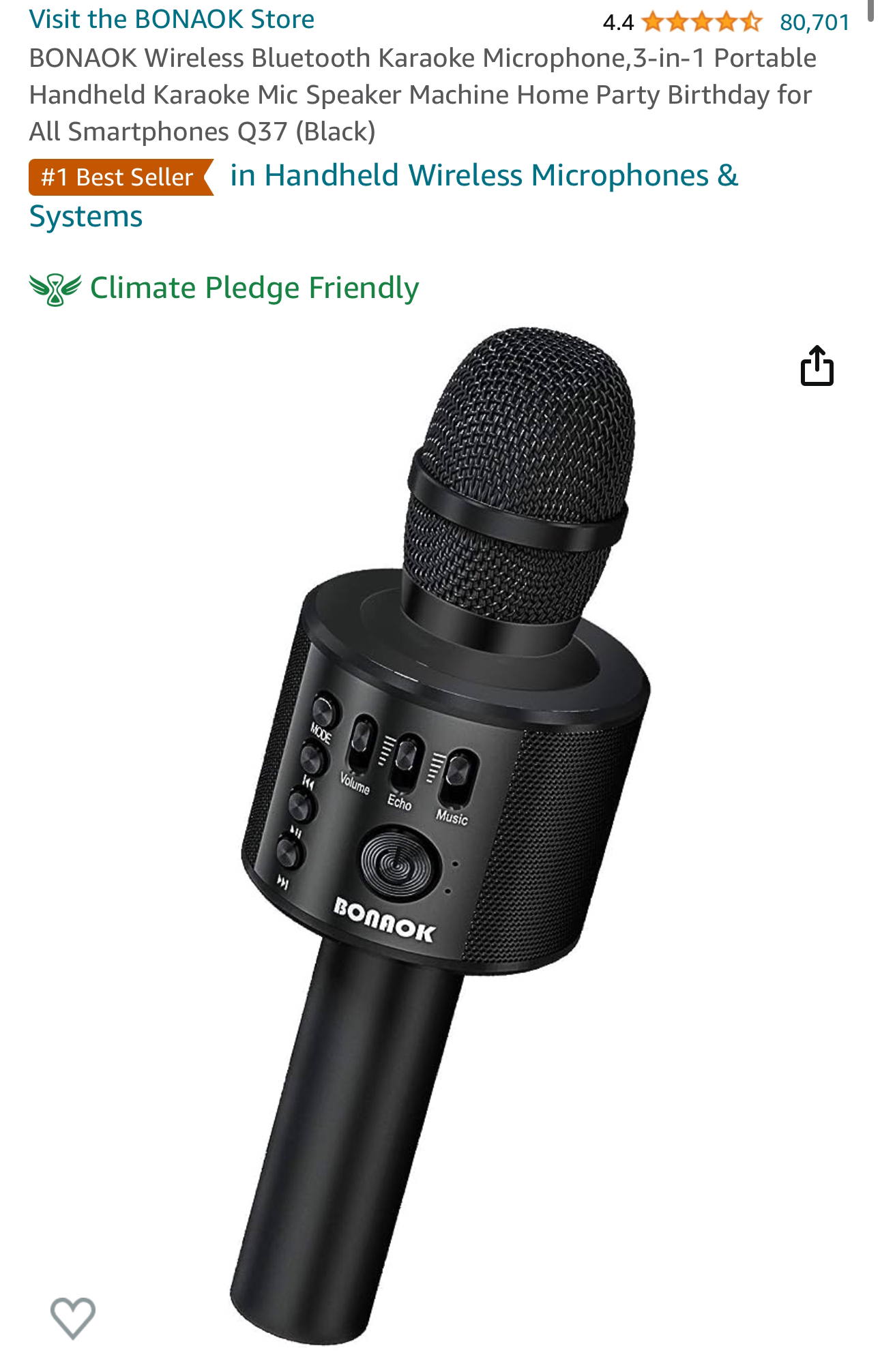 Wireless Bluetooth Karaoke Microphone - photo 4