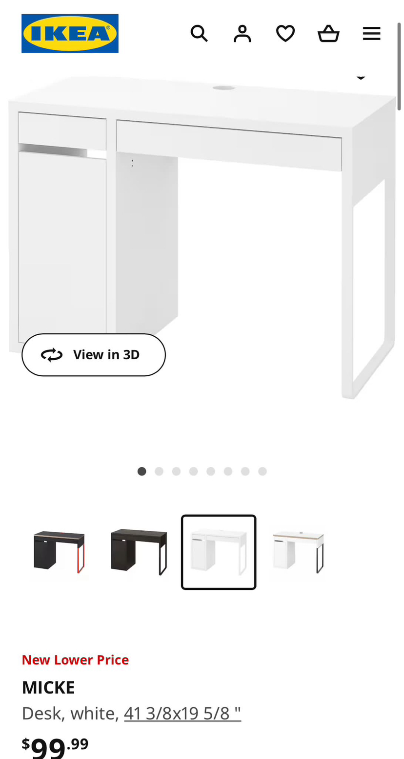 (70%off) IKEA white desj - photo 3