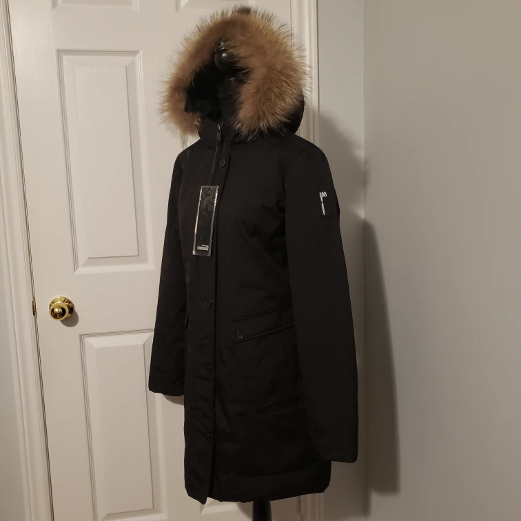 🧥 Italian 100% Real Down Feathers & Fur Women's Coat ⬇️ 55% off! image indicator(3)