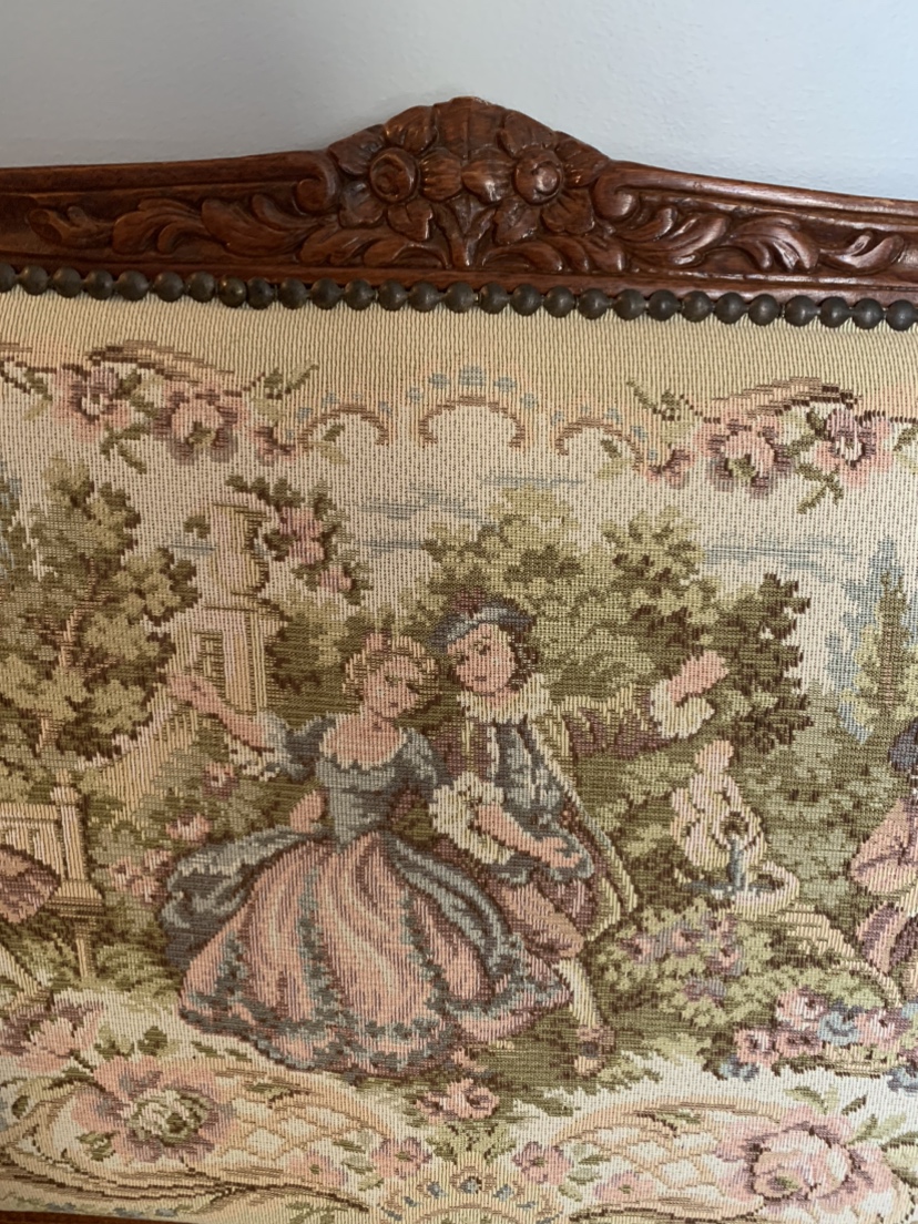 Victorian settee solid wood chair image indicator(2)