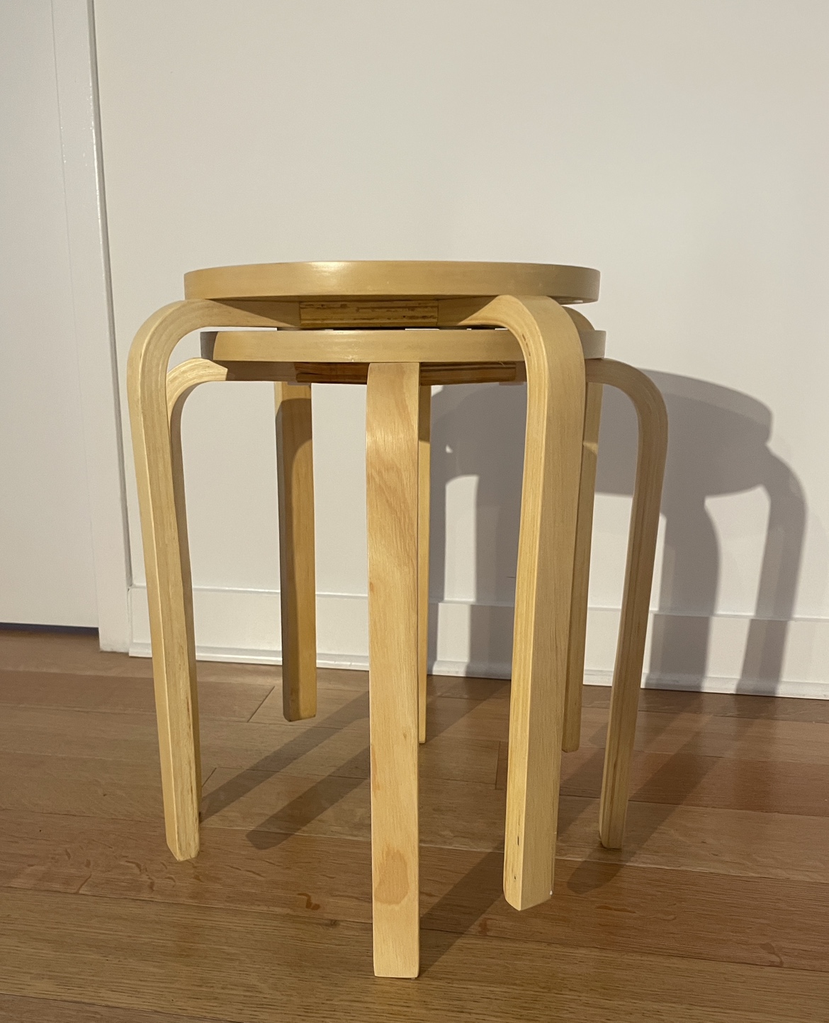 Wooden stool set of 2 - photo 3