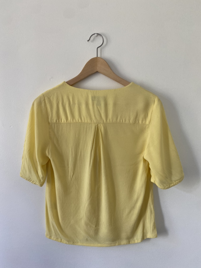 Frank and Oak Yellow Blouse | Size Small - photo 4