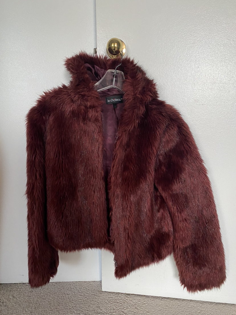 Faux fur coat with good