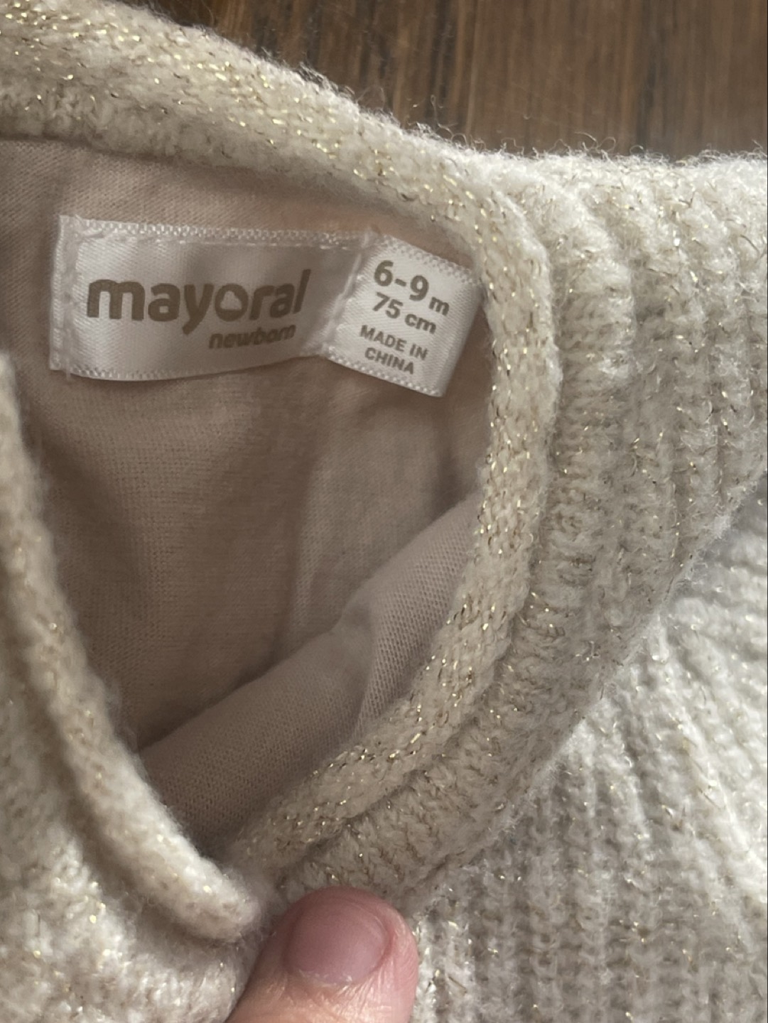 Baby Mayoral Sweater/Tutu dress Beige/Red 6-9 months kids image indicator(2)