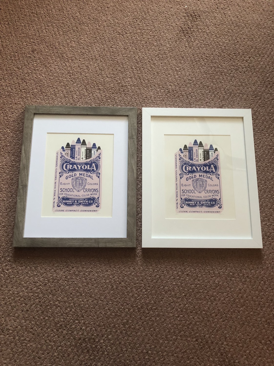 Vintage style crayon screen print artwork image indicator(4)