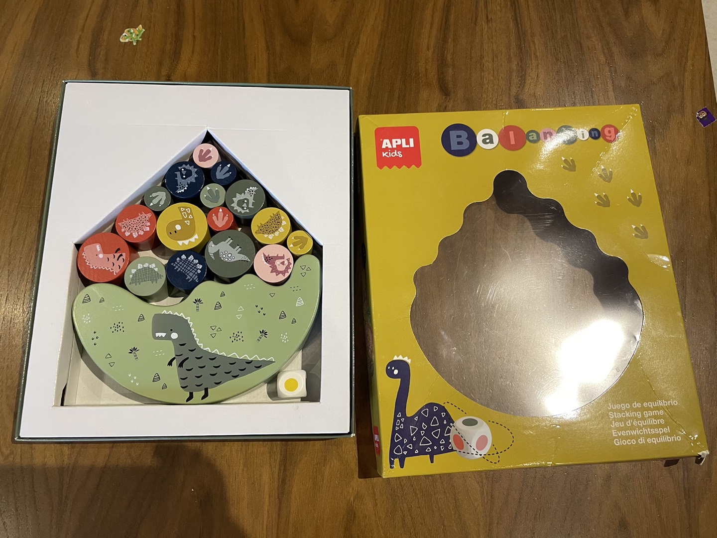 Wooden Dino balance game