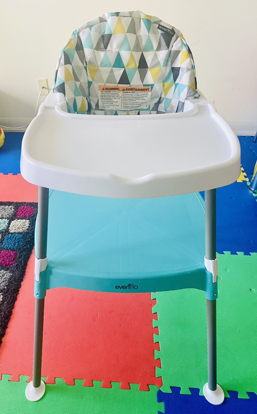 Evenflo 4-in-1 Convertible High Chair with Tray -Prism Triangles