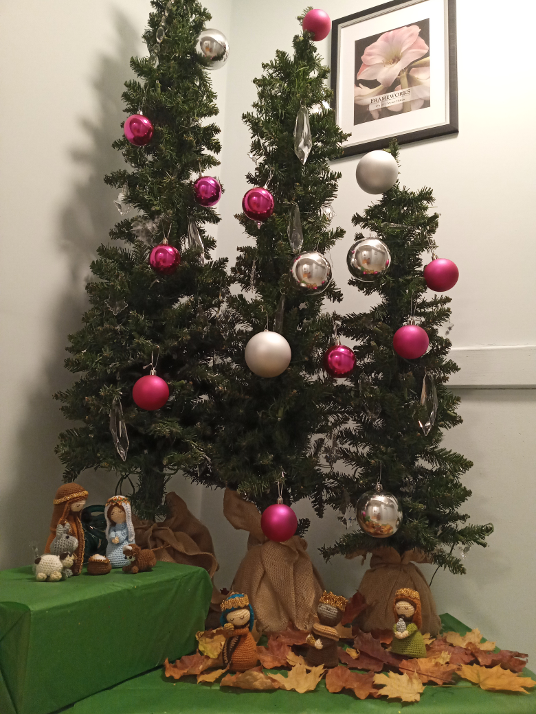 TRIO OF CHRISTMAS TREES