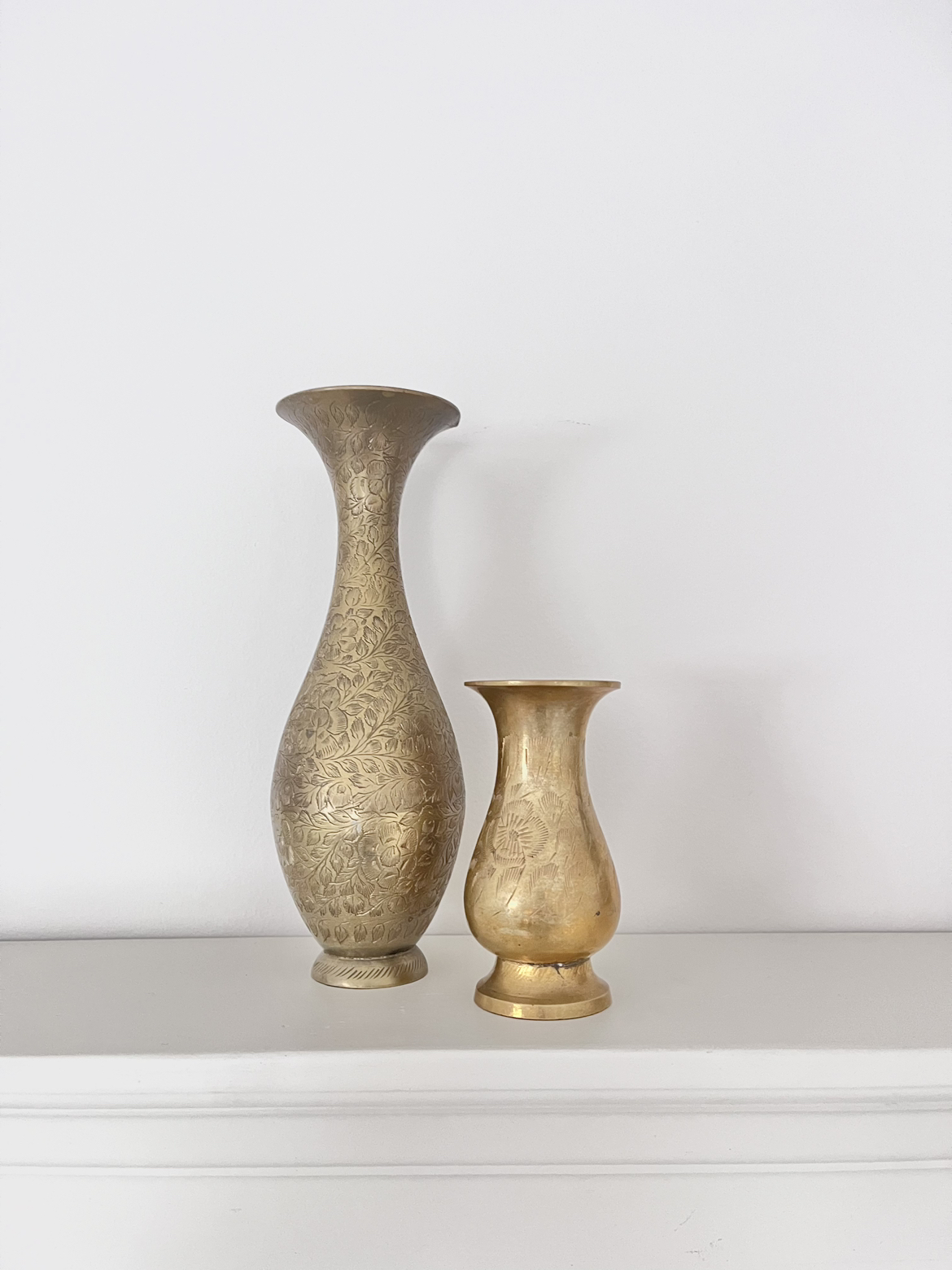 Brass bud vases thumbnail