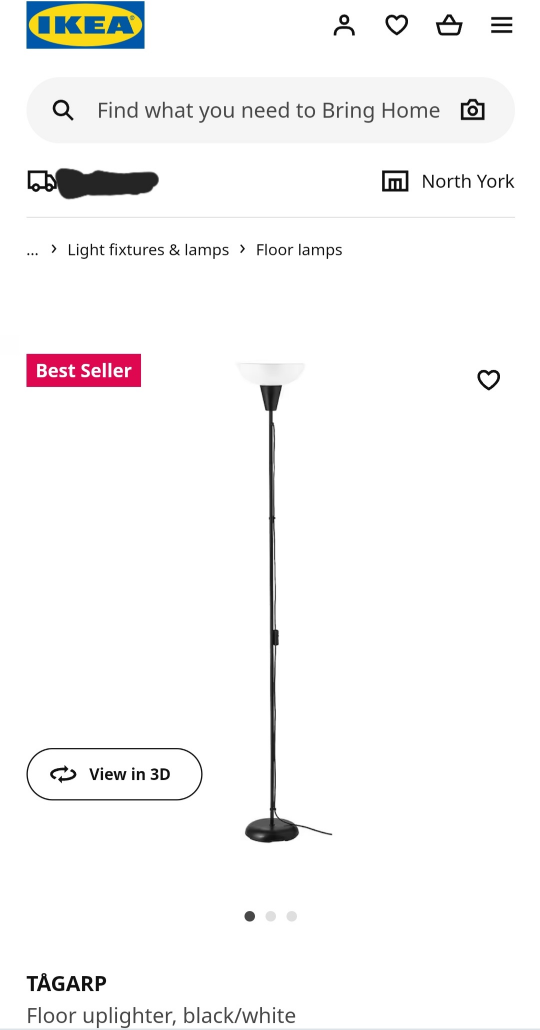 [Used] IKEA Tagarp Floor Lamp
