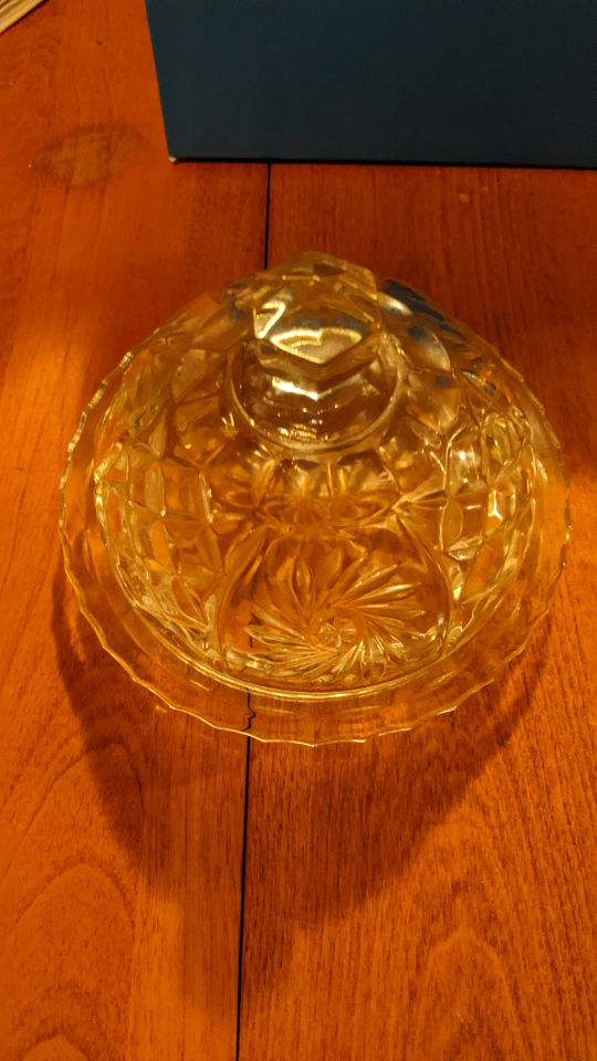 antique cream and sugar Plus butter dish Crystal