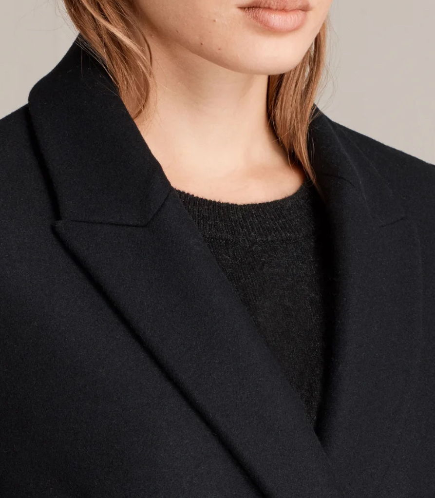 Retail $750, All saints Marr Double Breast Coat in a size 8 image indicator(4)