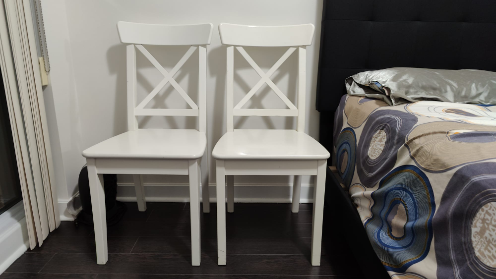 Ikea white chairs (pair of 2) - photo 2