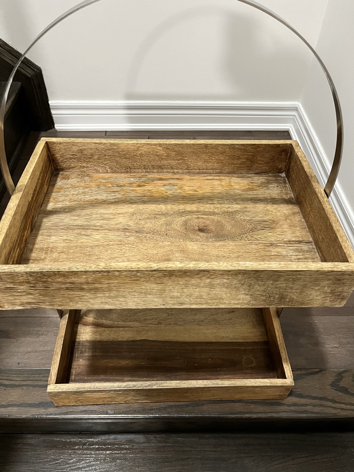 Large two tier wooden stand image indicator(3)